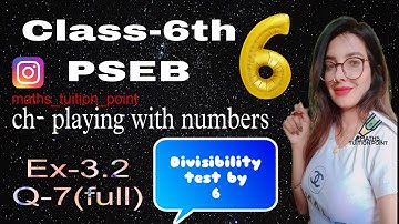 class-6th || PSEB || ch-Playing with numbers || Ex-3.2(Q-7)full #class6 #mathstuitionpoint #pseb
