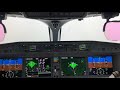 A220-300 Cockpit Ride into rainy Heathrow • Crosswind!  • 4K