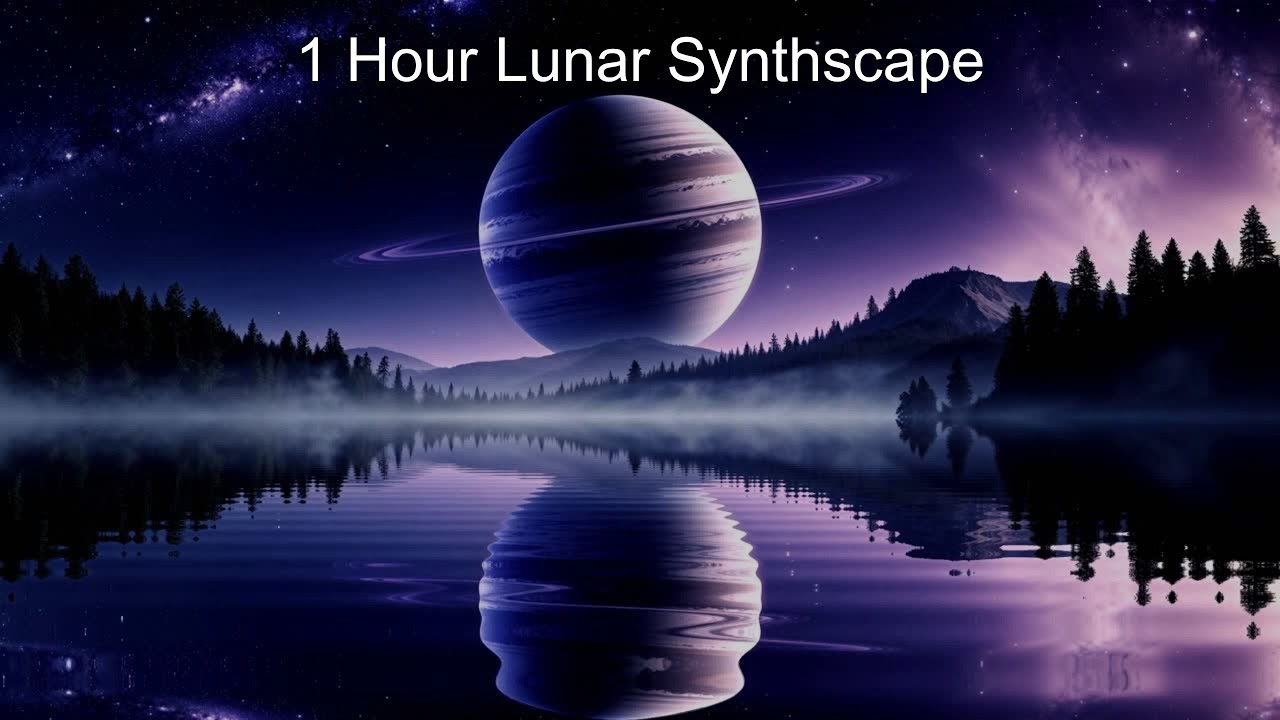 1 Hour Lunar Synthscape  Deep Relaxation Under the Rings | Ambient AI Journey for Sleep & Focus