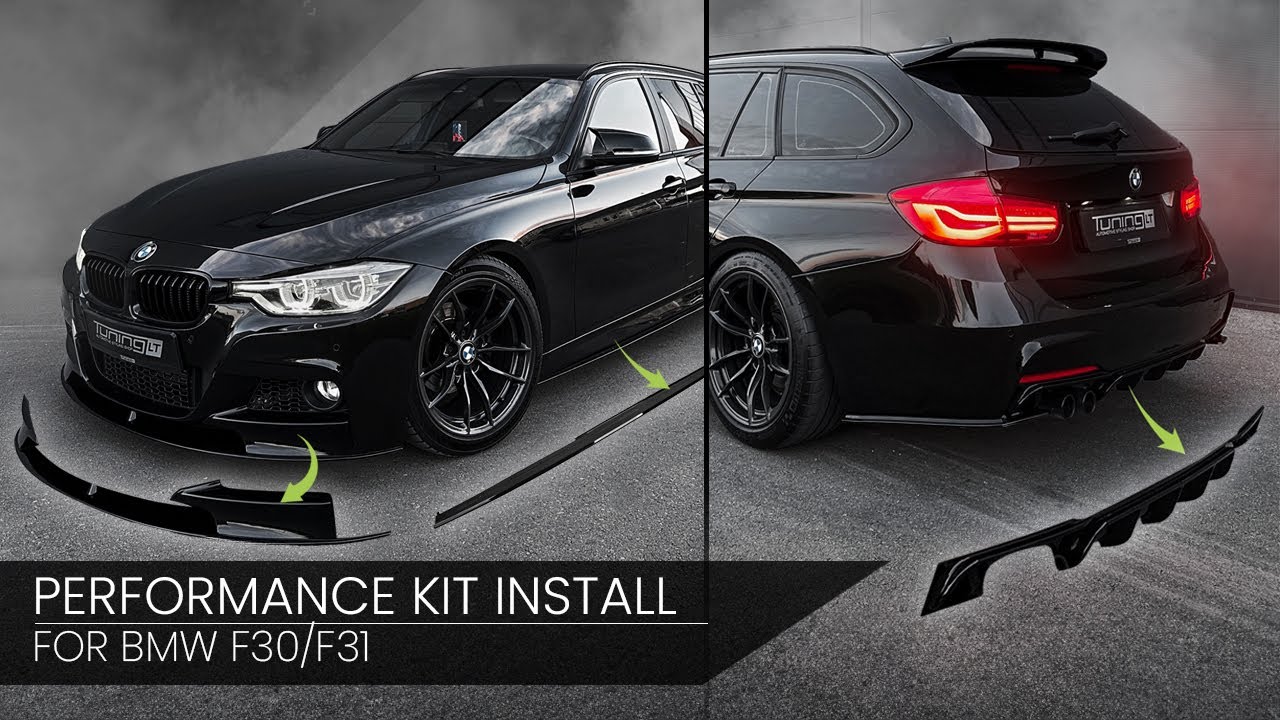 BMW F30 / F31 M Performance Pack Install: Front Lip, Side Skirts and Rear Diffuser