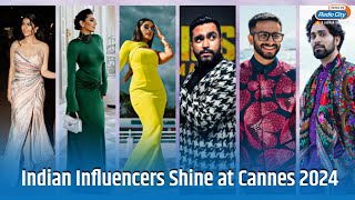 Cannes 2024 : A glamorous red carpet scene from the Cannes Fest with Indian influencers