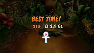 Crash Bandicoot - N. Sane Trilogy - Platinum Time Trial #1: N. Sanity Beach - 24:51 screenshot 5