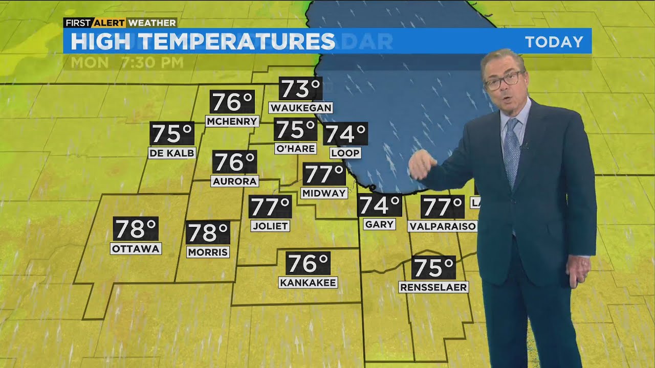Chicago First Alert Weather: Cloudy day Monday; cold front ahead - YouTube
