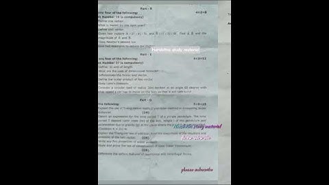 11TH FIRST MID TERM TEST #QUESTION PAPER 2025# PHYSICS ORIGINAL #PLEASE SUBSCRIBE #SHORTS