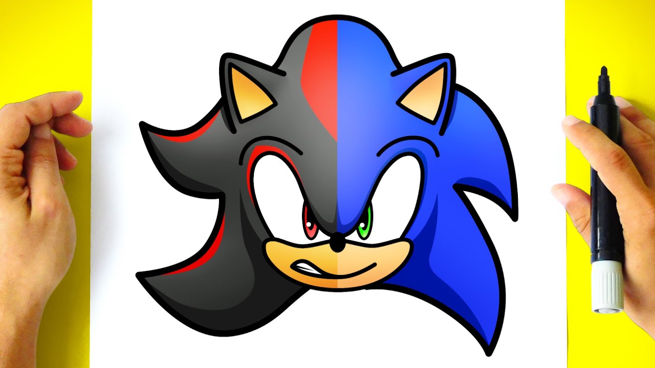 Como DESENHAR o SUPER SHADOW - Como DIBUJAR a SUPER SHADOW - How to DRAW  SUPER SHADOW - SONIC 