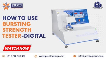 Bursting Strength Tester-Digital Cum Computerized  | Presto Group