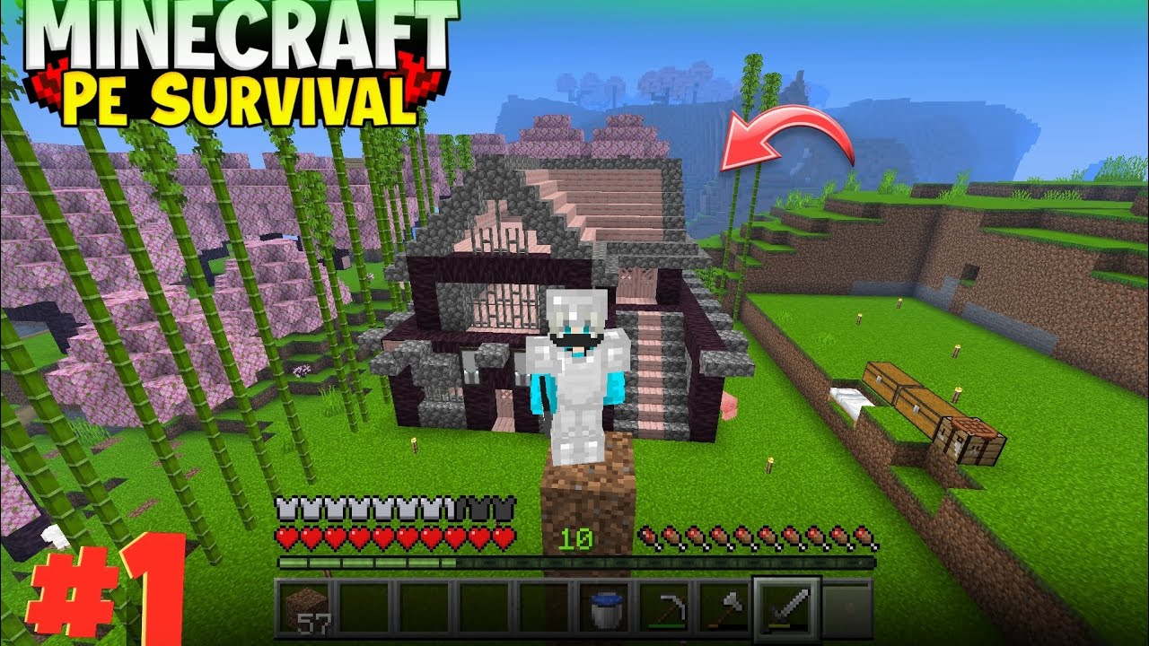 Minecraft PE Survival Series Ep 1 in Hindi 1.21🤩 | Made OP Survival ...