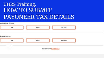 UHRS Training: Step by Step Guide on How to Submit your Payoneer TAX Details.