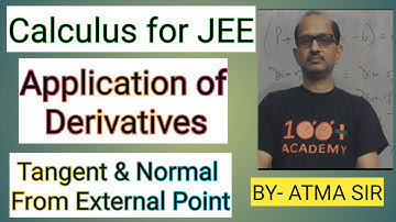 Cengage Calculus; “ Application of Derivative “ Tangent & Normal from external point .IIT JEE