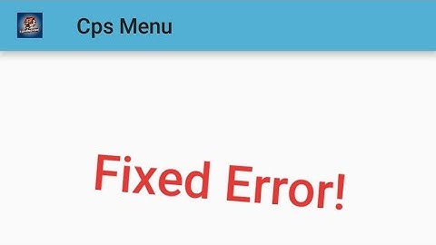 Fixed Error Cps Menu V1.0! Link 50 SUBS!