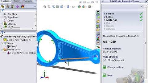 01 SimulationXpress   07 Applying a Material