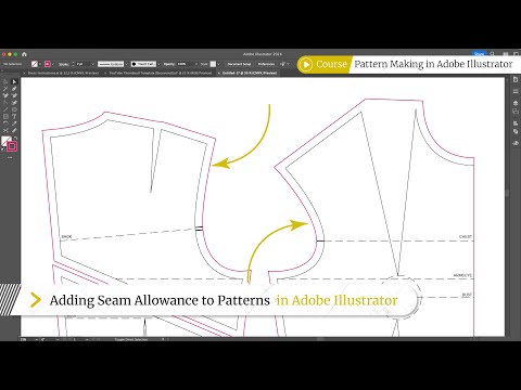 Adding seam allowance to a pattern - Digital pattern making tutorials