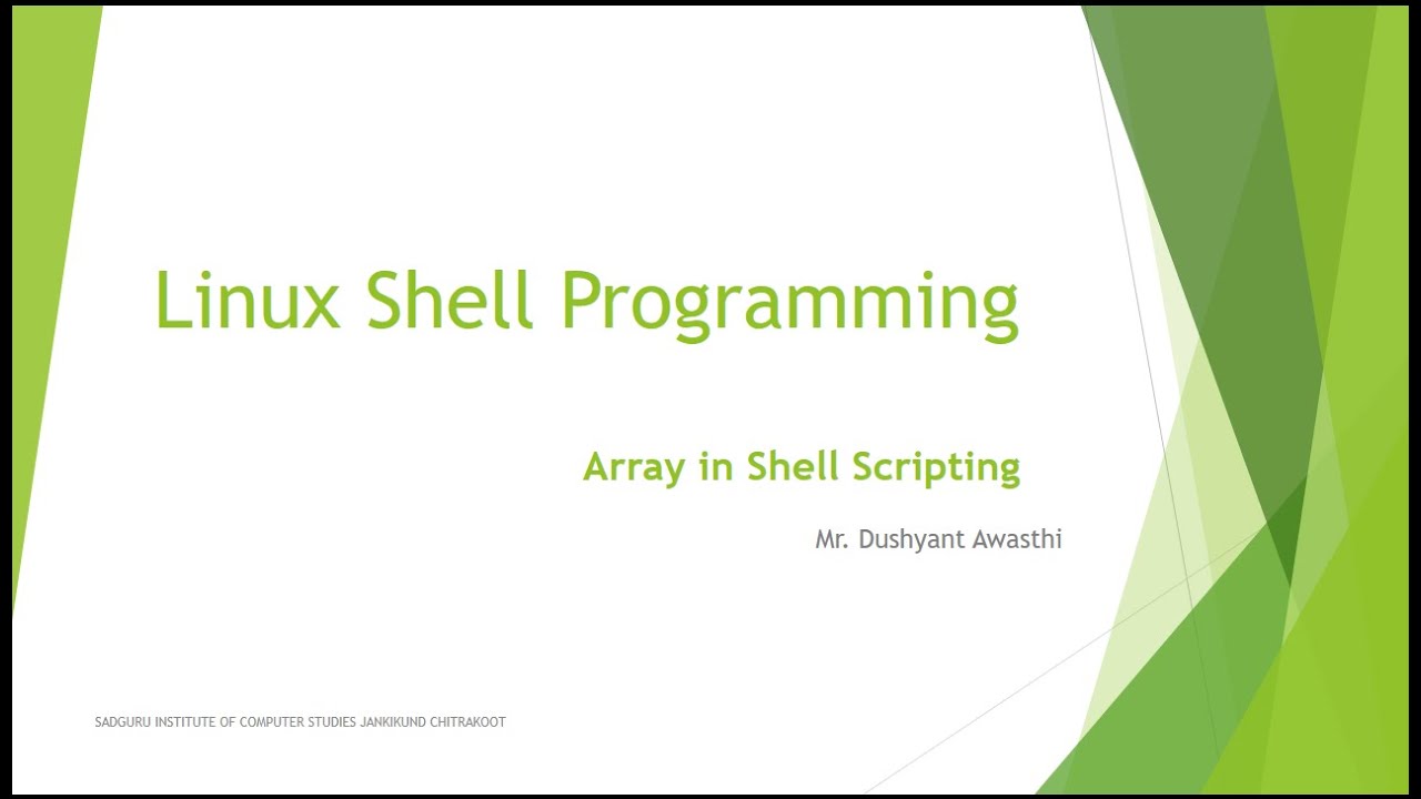 Array in Shell Scripting - YouTube