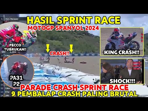 HASIL SPRINT RACE MOTOGP SPANYOL 2024,PARADE CRASH DI SPRINT RACE GP SPANYOL,CIRCUIT JEREZ 2024🔥