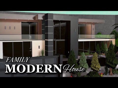 Family Modern House Exterior Speedbuild I Bloxburg I 103k I Layouts Included!