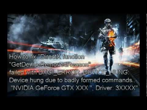 Bf3 Directx Function Getdeviceremovedreason Failed Fix Youtube