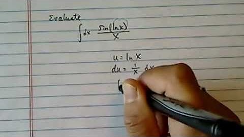 *Indefinite Integral: ∫(sin(ln x))/(x) dx