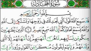 سورة المجادلة بصوت القارئ الشيخ عبد الولي الأركاني(صوت رائع ومؤثر جدا)