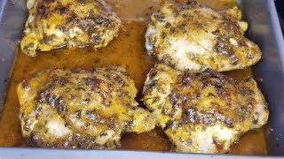 juice oven bake chicken Thighs