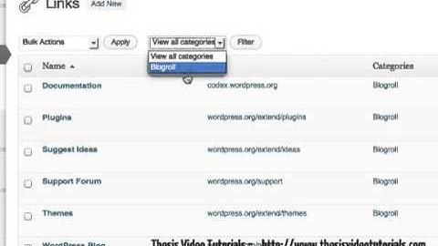 WordPress Links and Blogroll  WordPress Basics