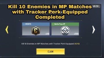 Kill 10 Enemies in MP Matches with Tracker Perk Equipped | SEASONAL Perk Prodigy COD MOBILE