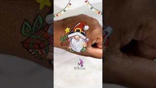 Let's paint a Christmas gnome using #facepaint #christmas #trinidad