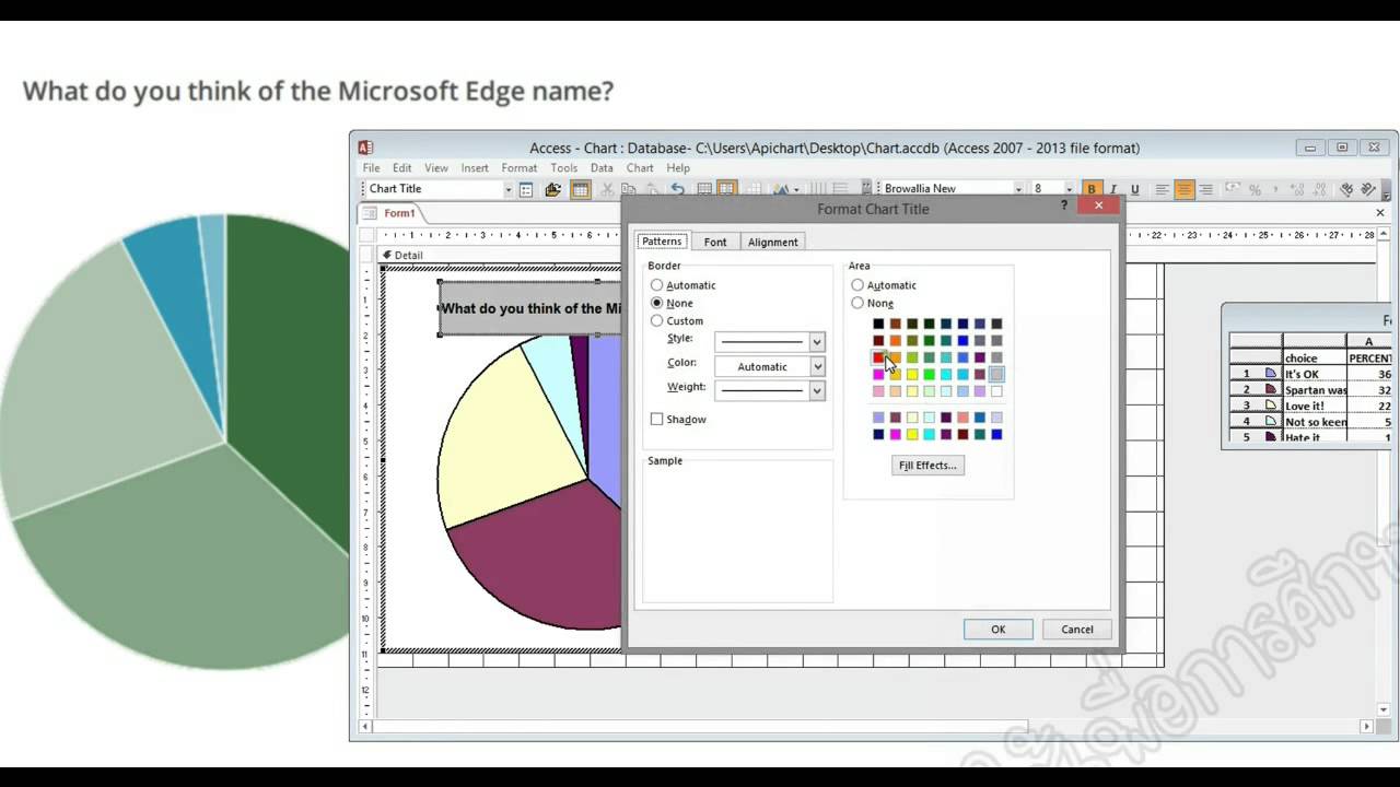 Access Pie Chart