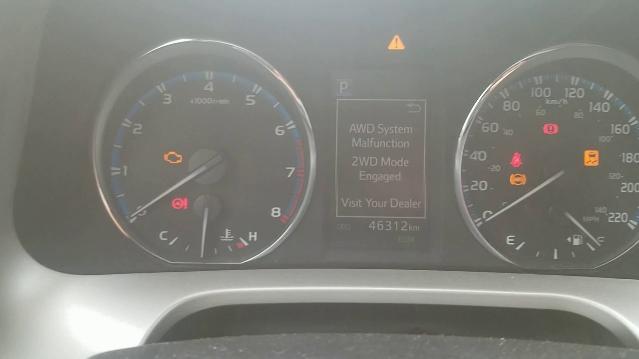 Rav4 2017 Malfunction error message code - YouTube