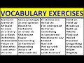 ENGLISH VOCABULARY EXERCISES INTERMEDIATE ADVANCED.  VOCABULARY WORDS ENGLISH LEARN WITH MEANING