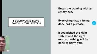 Micro Webinar Series 2 Martial Arts Lessoms For Real Life Day 1 Have Faith And Follow The System