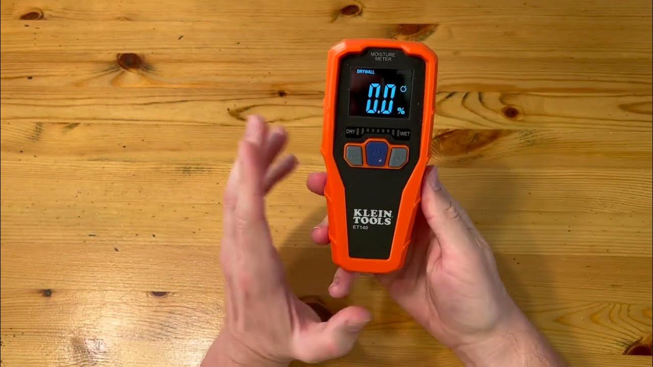 Review Klein Tools ET140 Pinless Moisture Meter YouTube
