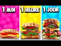 1 minute vs 1 heure vs 1 jour sandwich par vanzai cuisine