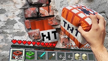 Minecraft in Real Life POV ~ TNT TPAR in Minecraft WALL Realistic Texture Pack