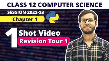 One Shot Revision Tour 1|Class 12 python Computer Science | Sumita Arora | CBSE | Vishal Kumar |