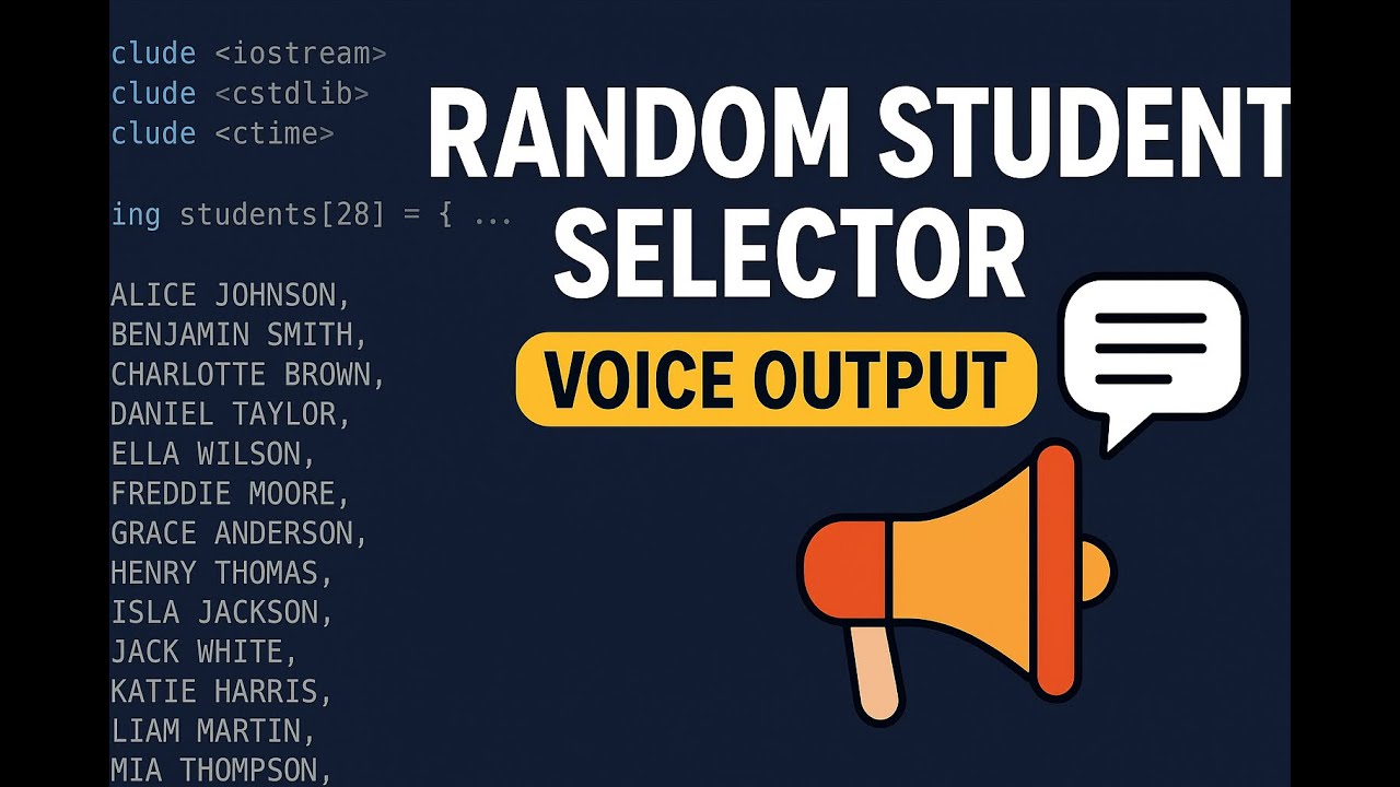 Student Click C Random Student Selector in C++ with Voice Output - YouTube