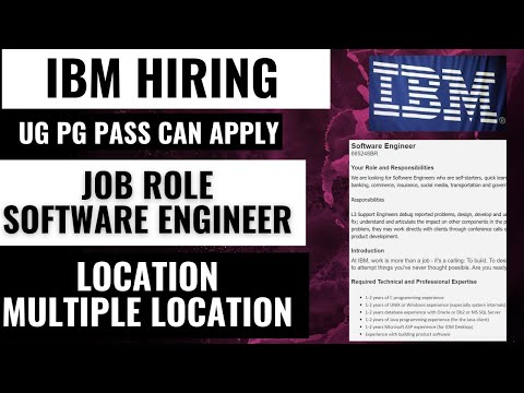 IBM Hiring Freshers 2023|IBM Off Campus Drive 2023 Batch| Job #IBM
