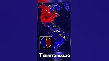 4 Team Normal Bot Battle America Territorial.io Timelapse #Shorts