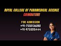 Royal Allied Health Science College Coimbatore Diploma Nursing MLT GNM Irregular Distance Admission