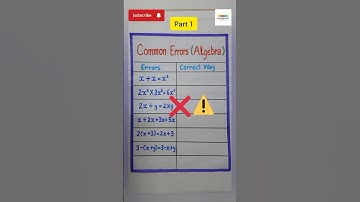 Common errors ( Algebra) Part 1 #mathsbyjass #shorts #algebra