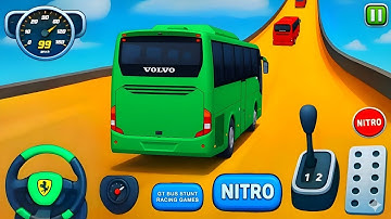 Crazy Bus Mega Ramp Impossible Racing - Bus Stunt Impossible Track - Android Gameplay 😍