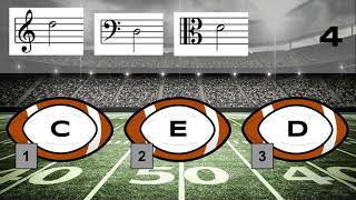 Game Day Treble, Bass, and Alto Clef