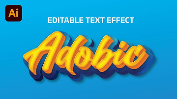 Editable 3d text effect in illustrator | How to Create a 3d Text Effect in Adobe Illustrator