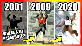 Evolution of PARACHUTES LOGIC in GTA Games (2001-2020)
