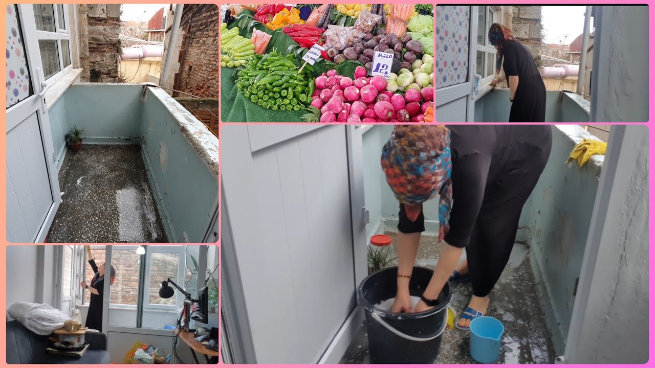 BALKON CAM TEMİZLİĞİ  👌 AMAN AMAN BALKON NE HALE GELMİŞ 🤪 PAZAR ALIŞVERİŞİ