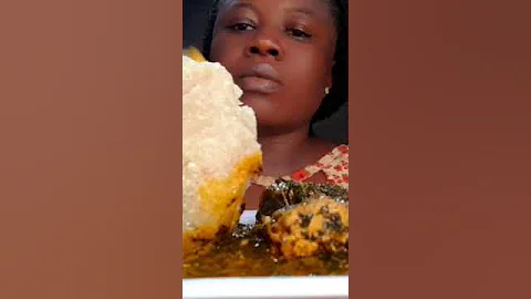 bitter leaf soup and fufu Asmr