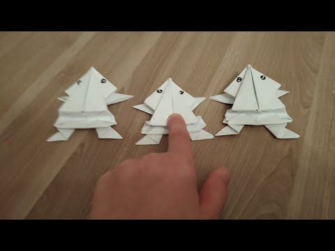 Kağızdan origami/ Tullanan qurbağa/kağıttan Zıplayan kurbağa