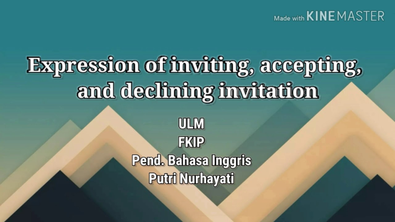 Expression of Inviting, Accepting & Rejecting Invitation. - YouTube