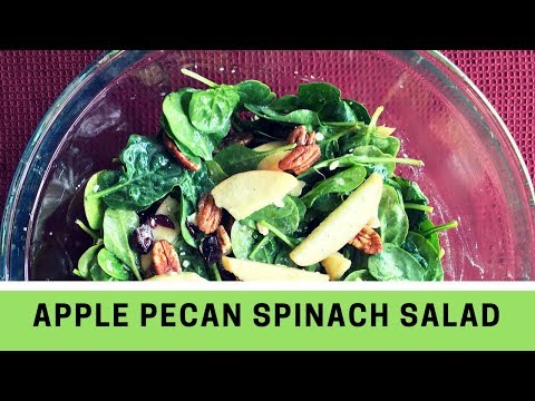APPLE PECAN SPINACH SALAD | Easy & Healthy Salad Recipe