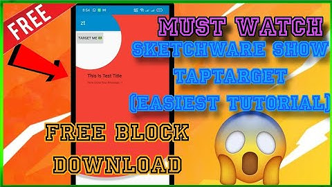 Sketcware tap target show | Sketchware Tap Target More Block | Sketchware Highlight Items