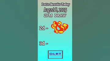 Lotto Results Today August 8 2025 2pm Draw Swertres Results Lottoresultstoday Lottoresulttoday 
